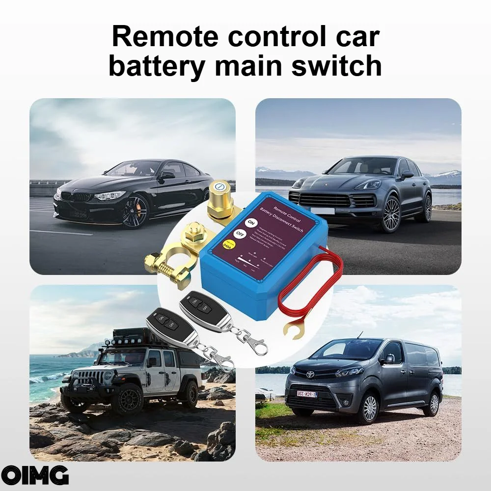 

OIMG Car Boat Battery Master Switch With Remote 12V 240A Kill Switch With Display Shut Off Cut Off Control Switch