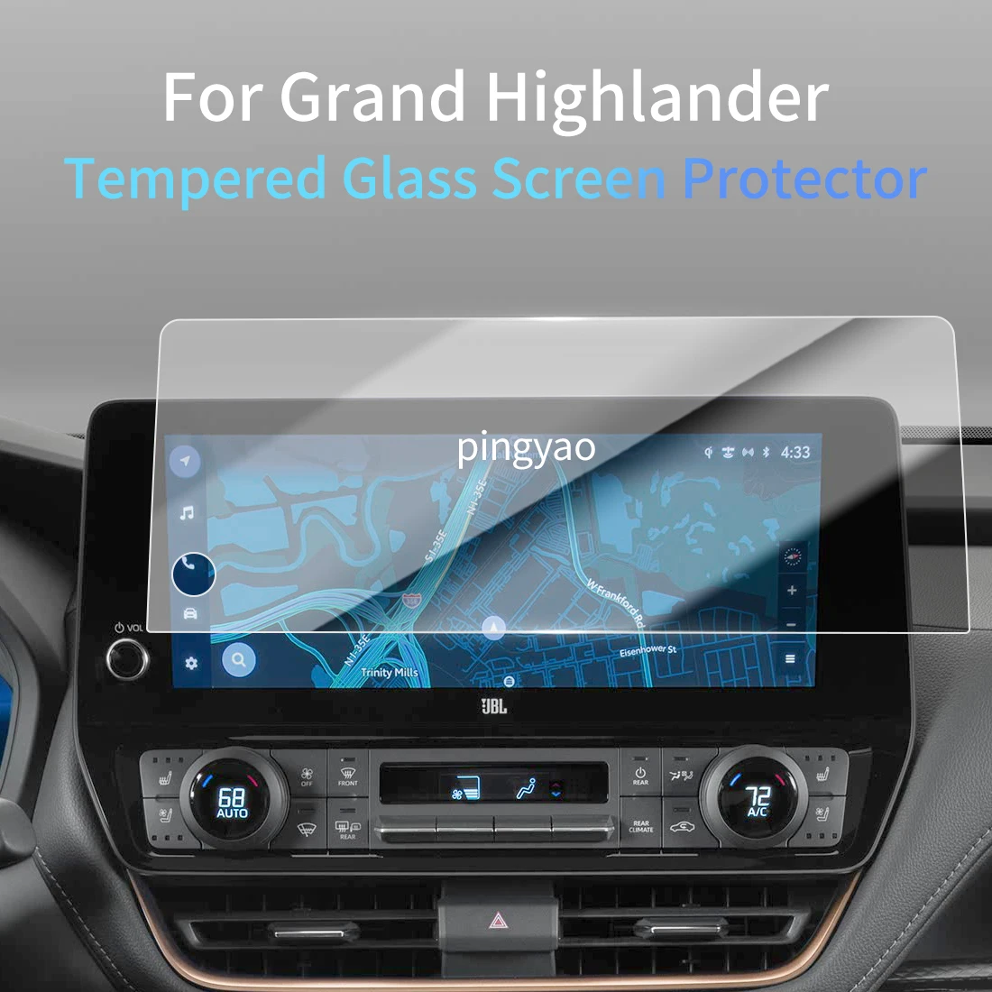 

Car Sticker Screen Protector Navigation Display Tempered Glass Protective Film Car Vehicle For 24 Toyota Grand Highlander