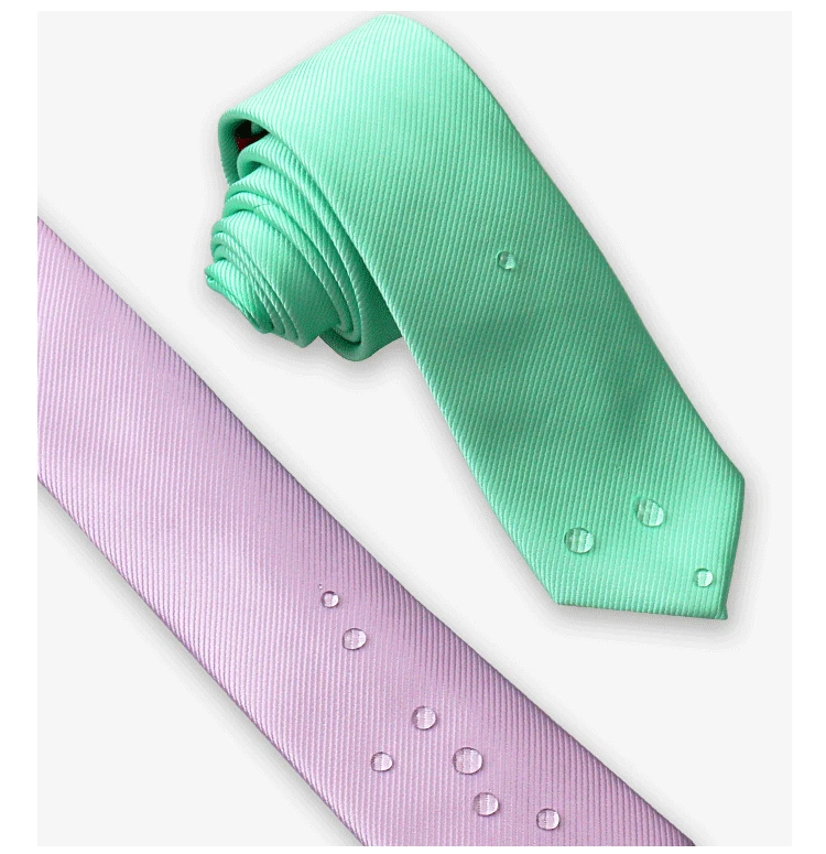 Neuartige, luxuriöse, elegante 6 cm lange Krawatten, einfarbig, wasserdicht, für Geschäfts- und Hochzeitsfeiern, Geschenke für Männer, klassisches Anzugzubehör – Detail 6