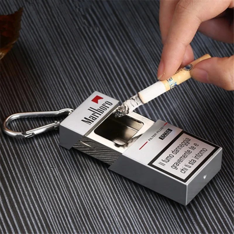 Cenicero Portátil de Bolsillo Estilo Marlboro 2026, Cenicero Creativo y Personalizado, Caja de Almacenamiento para Fumar, Venta al Por Mayor