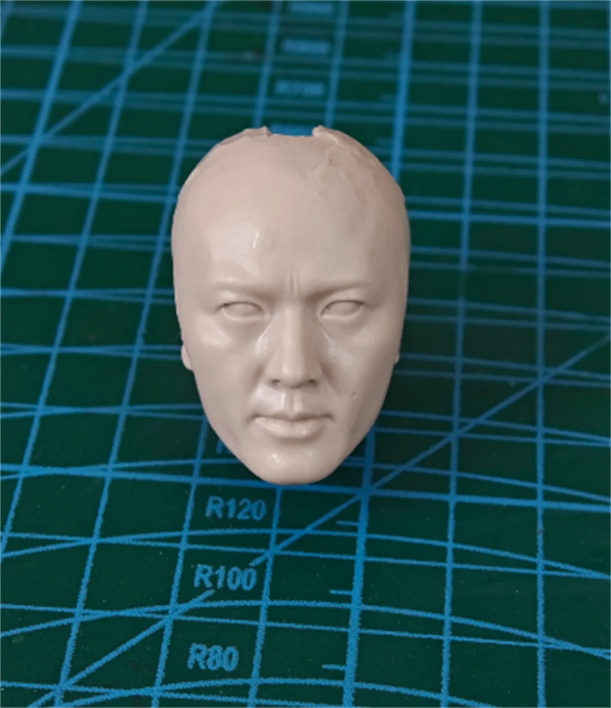 1/6 Ekin Cheng Unpanited Head   Head Sculpture Carving 1:6 Asia  Singer Unpainted Model Fit 12''   Action Figure Soldier Toys