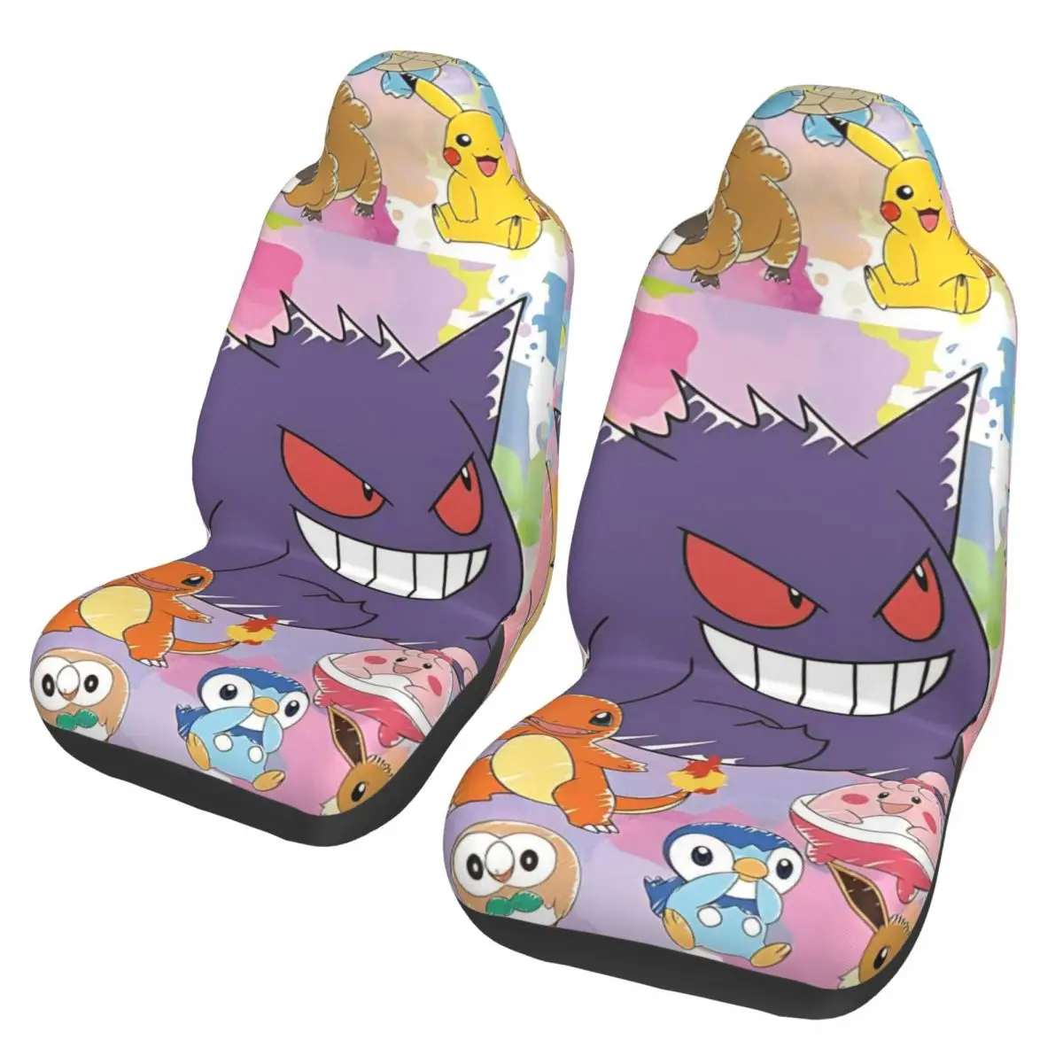

Универсальный чехол для автомобильного сиденья Gengar Poke-Mon, подходит для всех моделей, милый игровой чехол/подушка для сиденья, подходит для всех сезонов