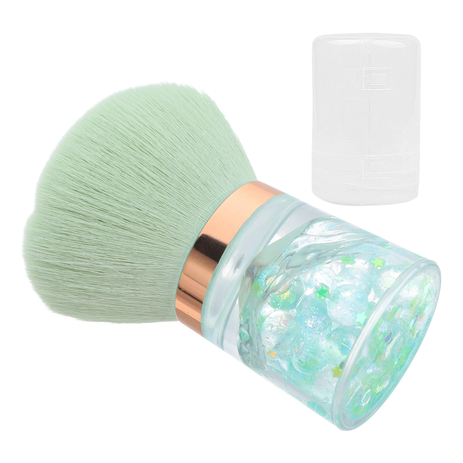 Escova de pó para unhas, pó macio, formato de flor, espanador de manicure, ferramenta de limpeza de pó acrílico, escova de pó fino