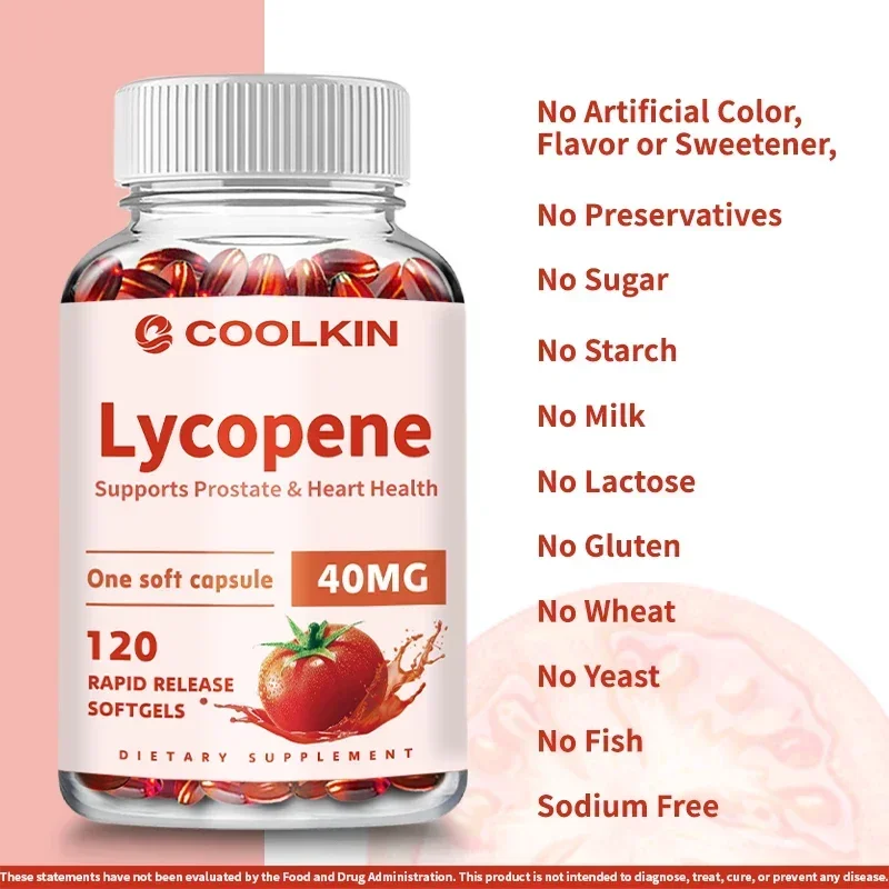 Lycopene 40mg - for Men Prostate, Prostate and Heart Health Support Enhance Immunity, Urinary Tract Health, Prostatitis