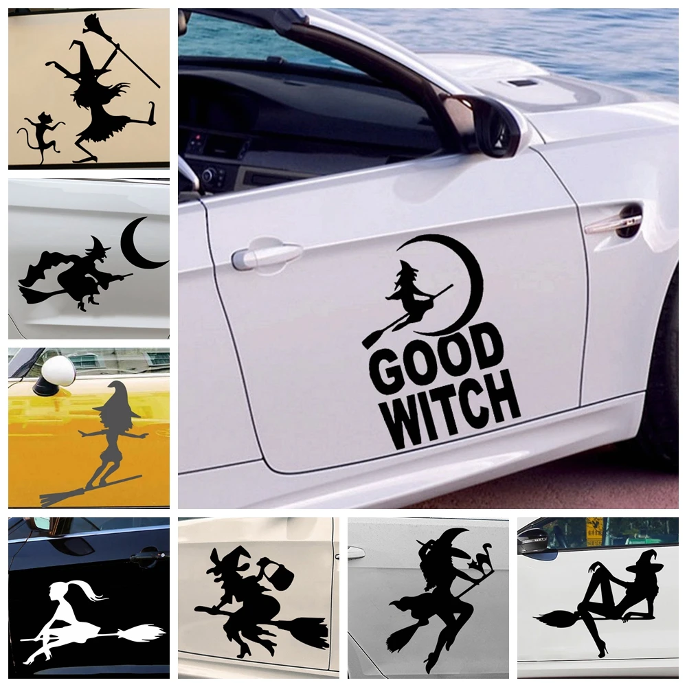 Art A witch on broomstick Design Car Stickers And Decals New Pattern good