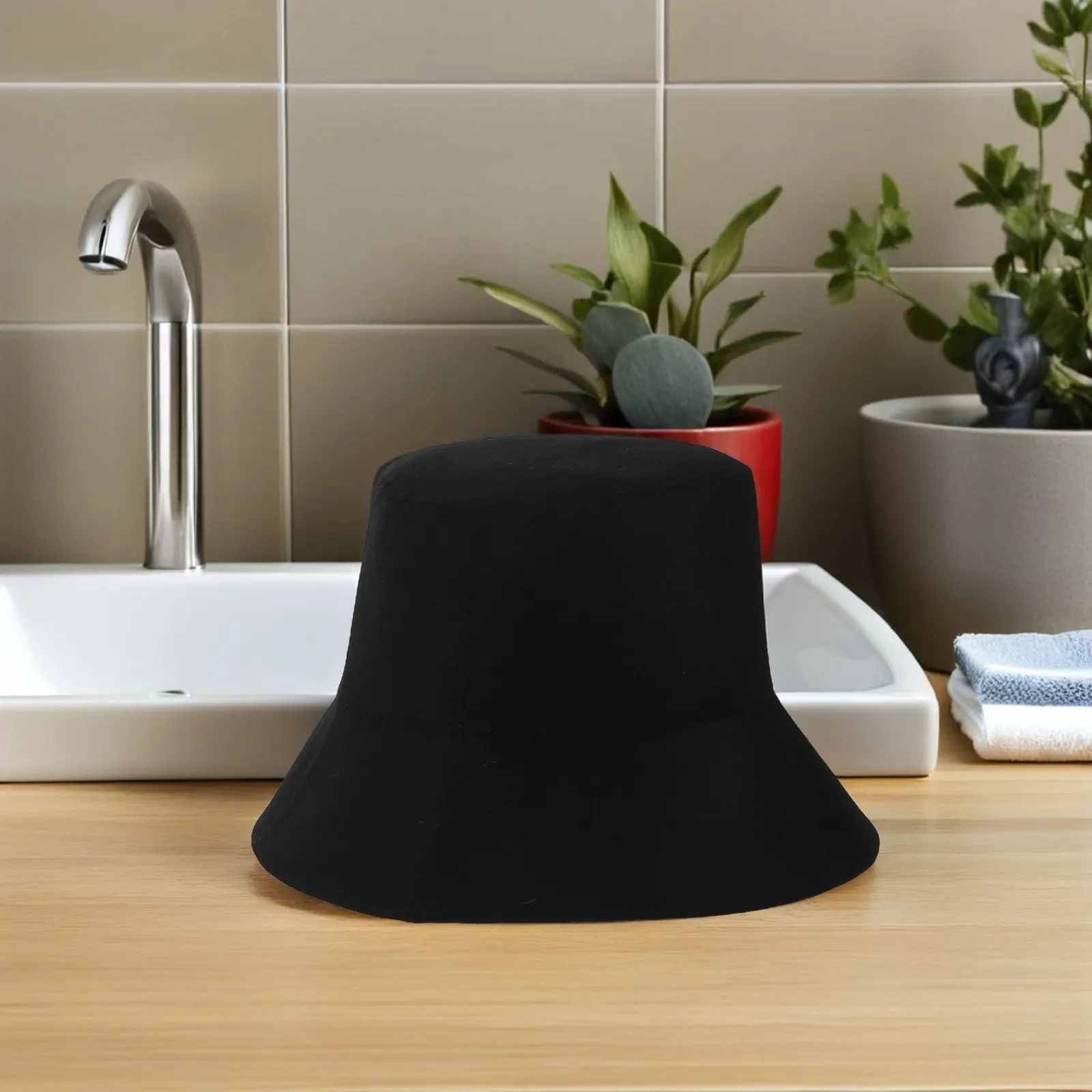 2Pcs Felt Sauna Hats Wool Warm Water Absorbent Sauna Cap Insulating Headwear Bucket Hat for Spa Steam Room Spa Hat