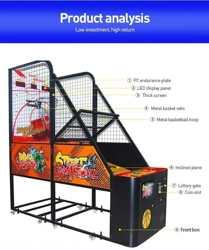 Dreamland Coin Operated Kids basketball game basketball Hoops machine