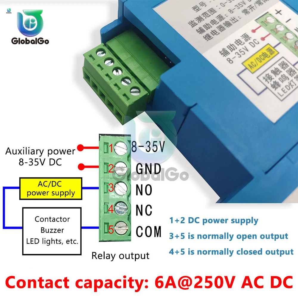 Embedded DC Current Switch Current Sensing Relay DC Current Sensing Switch Hall Sensor D360 0-50A/0-100A