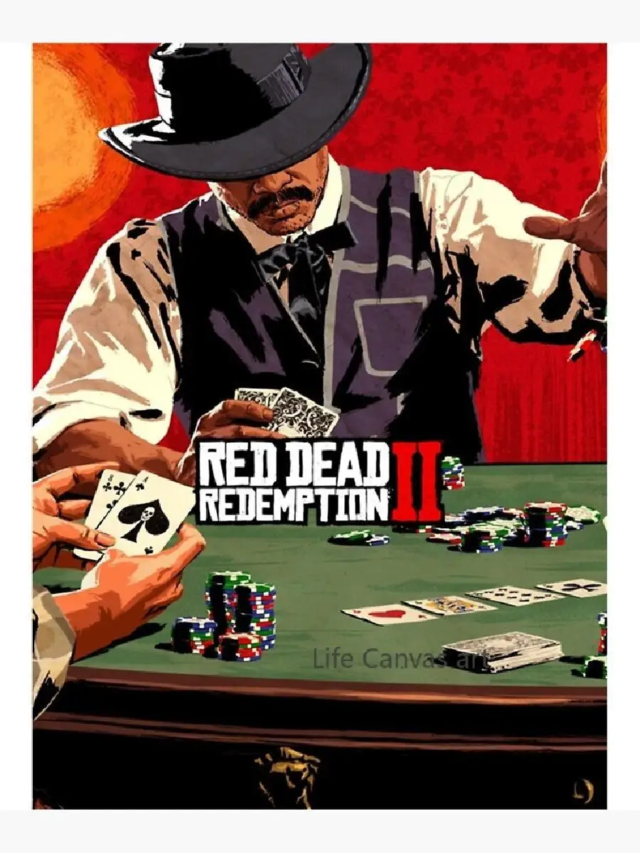 Red Dead Redemption  Art Poster  Cowboy Canvas Wall Decor for Gaming Fans Home Decoration