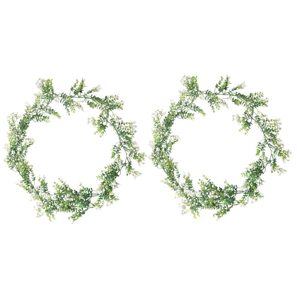 

2 Pcs Eucalyptus Hanging Vine Rattan Fake Plant Decor Home Fake Plant Rattan Adorn Office BalconyDecoration