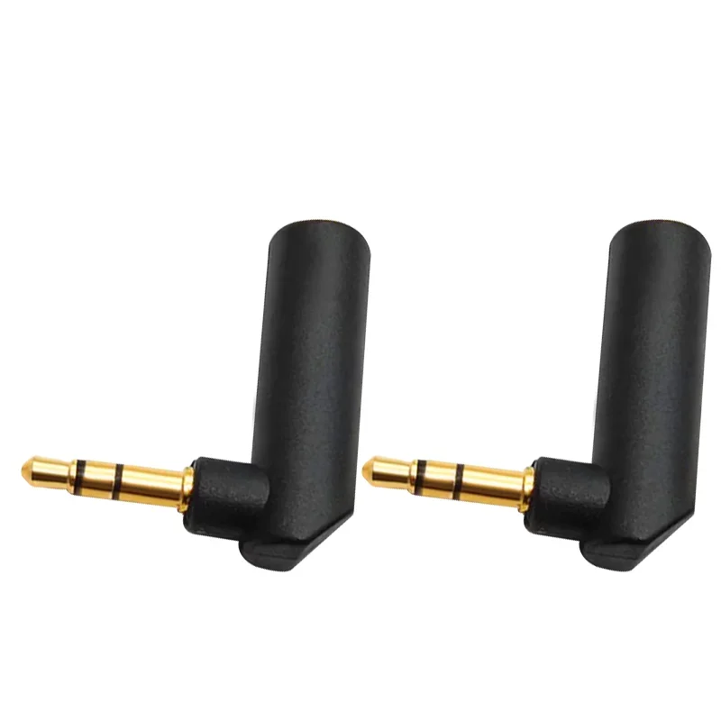 5PCS Gold-plated Audio Connector Right Angle 3.5 Jack Female to 3.5mm Male 3Pole Audio Stereo Plug L Shape Adapter Connector