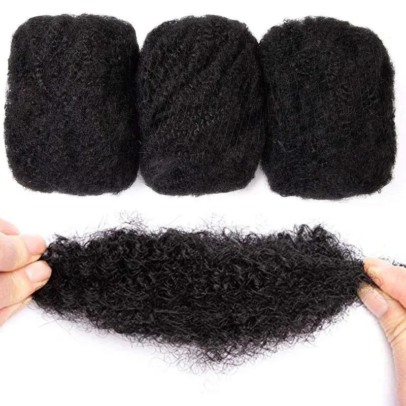 Premium 100% Echthaar Afro Kinky Bulk Haarverlängerungen für Dirty Braids, 50g Packung, geeignet für natürliche Flechtfrisuren – Detail 4