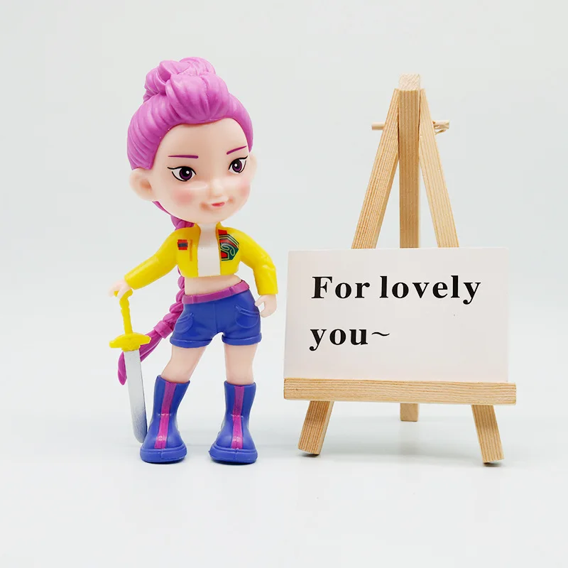 3 szt./zestaw Anime KPop Demon Hunters Figurki akcji w wersji Q, stojące, model PVC, statuetka, zabawki, ozdoba samochodowa, kolekcjonerskie prezenty