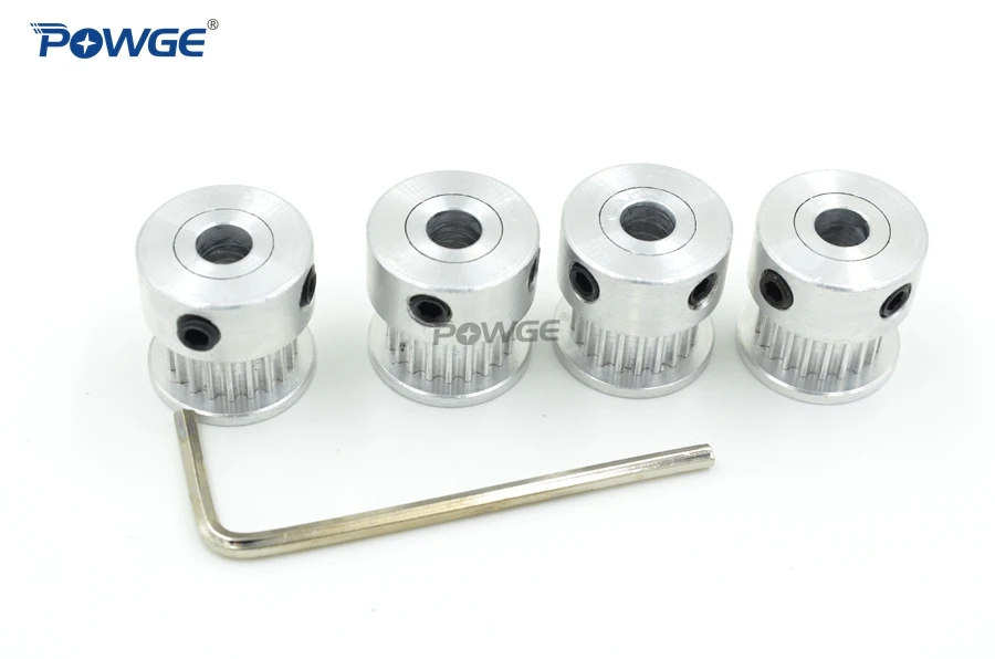 POWGE 20 Teeth 2GT 2M Synchronous Pulley Bore 5/6/6.35/8mm for width 6mm 2MGT GT2 Timing Belt Small Backlash 20Teeth 20T 4pcs