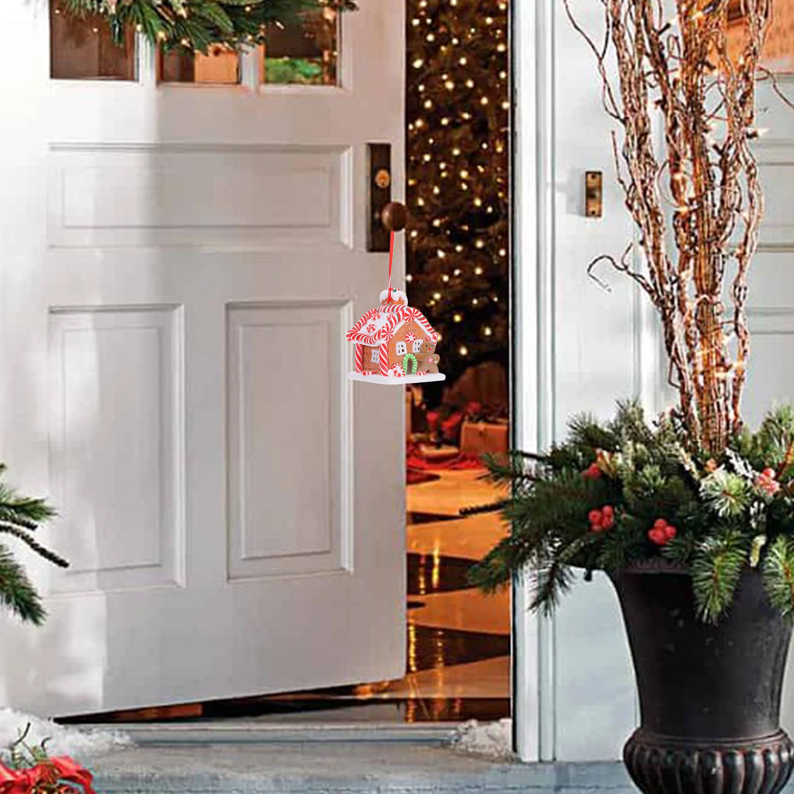 

Christmas Decoration Gingerbread House Ornament Home Mini Decors Hanging Ornaments Man