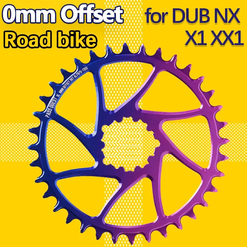 0mm Offset Chainring Direce Mount for SRAM NX XX1 Eagle Narrow Wide Teeth Chainwheel 30T 32T 34T 36T 38T 40T 42T Rainbow