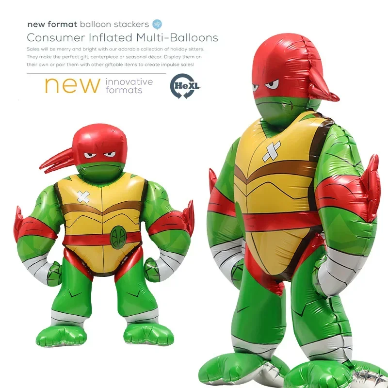 السلاحف النينجا TMNT 4D العملاق احباط بالون حفلة عيد ميلاد الديكور الاطفال لعبة استحمام الطفل الكرة الأطفال الكرتون هدية دش Globos