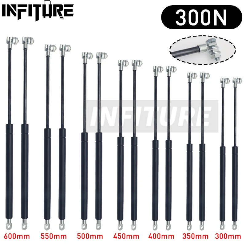 

2pcs 300/350/400/450/500/550/600mm 300N Car Gas Struts Spring Shocks Lift Supports RV Windows Storage Damper Camper Back Window