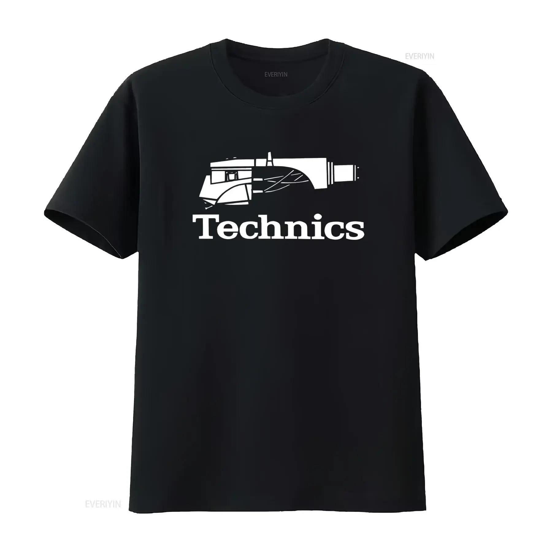 Technics Audio Company Logo Men's Black T Shirt Stylish Design Comfortable Fit Available in Sizes S 5XL vintage Washed Unisex