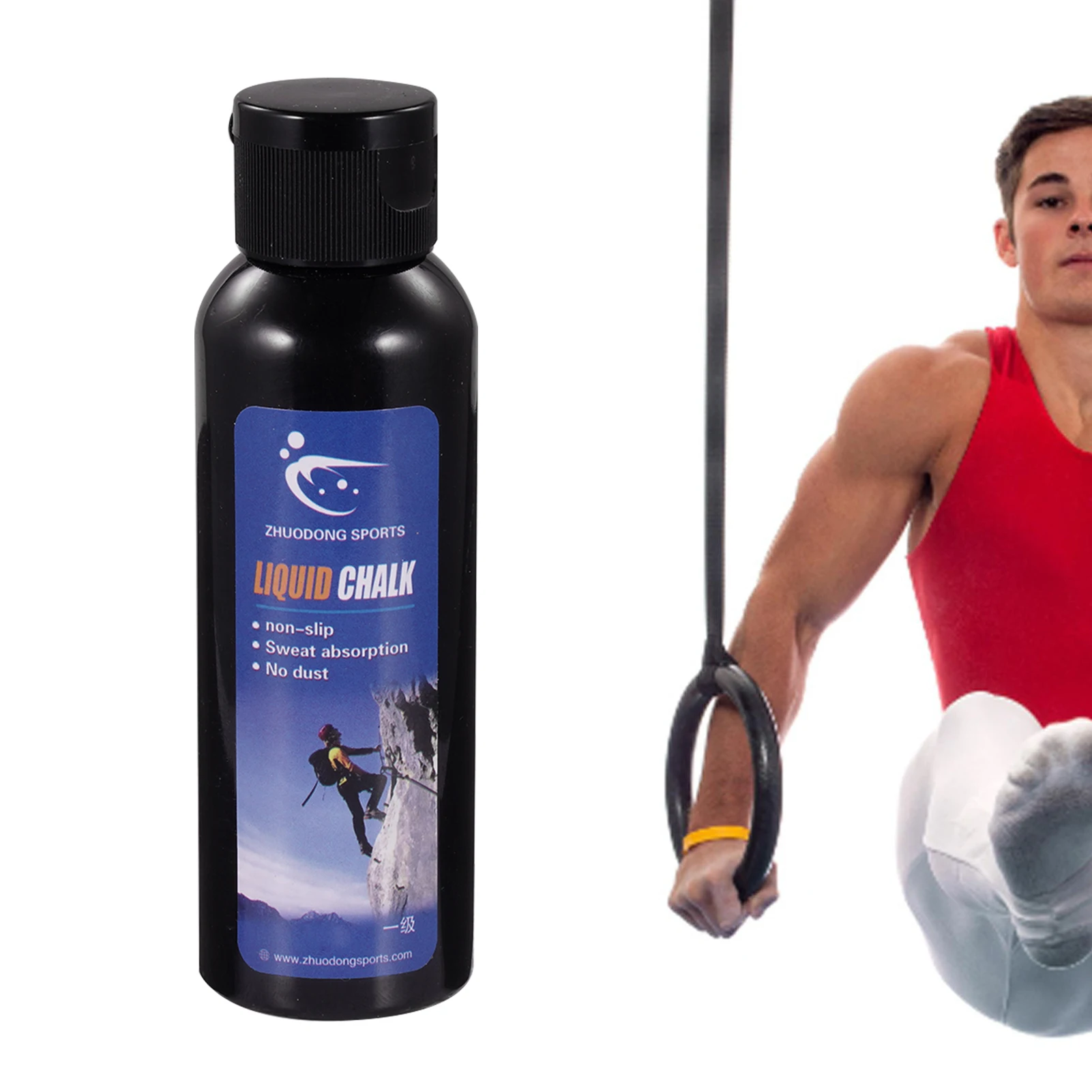 Gesso liquido sollevamento pesi 50ml gesso liquido senza disordine a lunga durata resistente al sudore portatile antiscivolo ad asciugatura rapida per l'arrampicata su roccia
