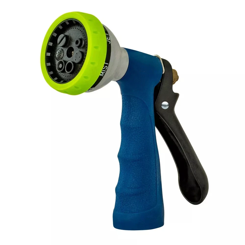 

Rear Trigger Garden Hose Nozzle with Adjustable 7 Spray Patterns,Metal Pressure Water Nozzles for Watering Plants and Cleaning