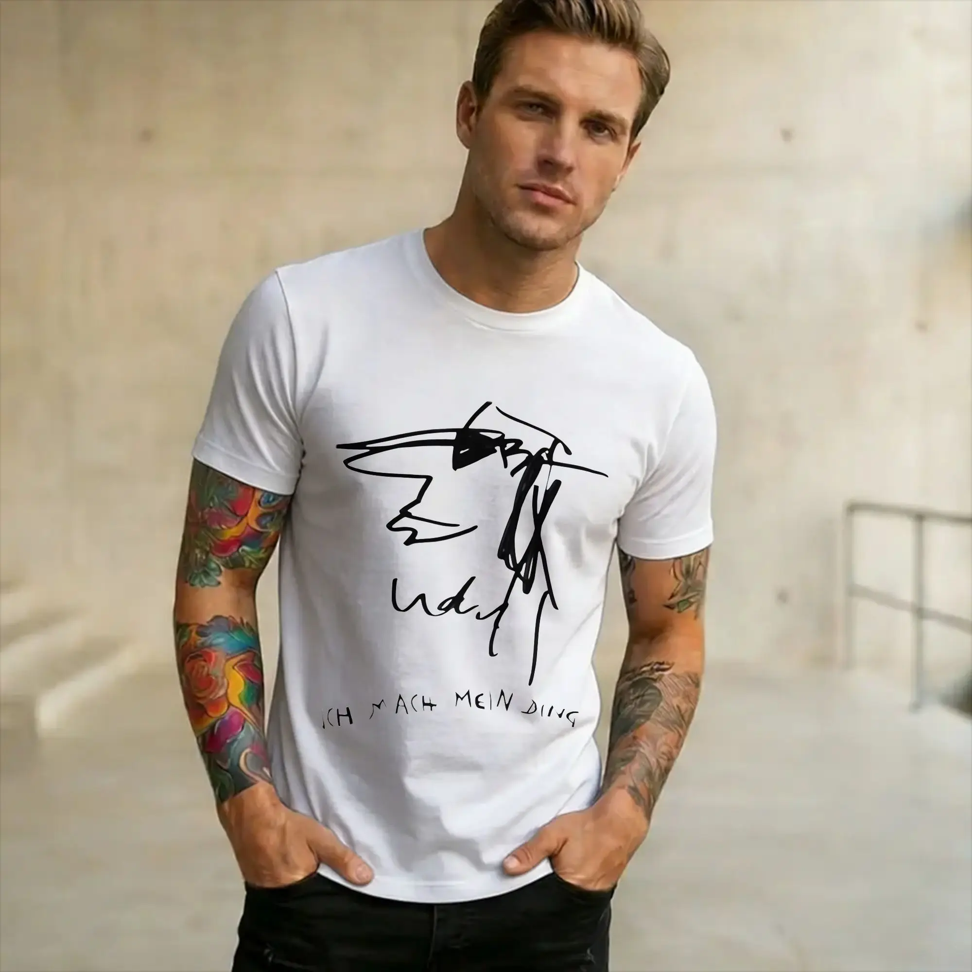 ICH MACHE MEIN DING Merch Men Women T Shirts Pure Cotton Tee Graphic  T-shirt Clothing