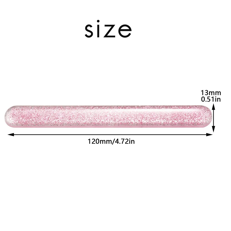 AA20-4X 유리 네일 파일 크리스탈 네일 샤이너 나노 미니 버퍼 블록 (휴대용 케이스 포함) 천연 손톱용