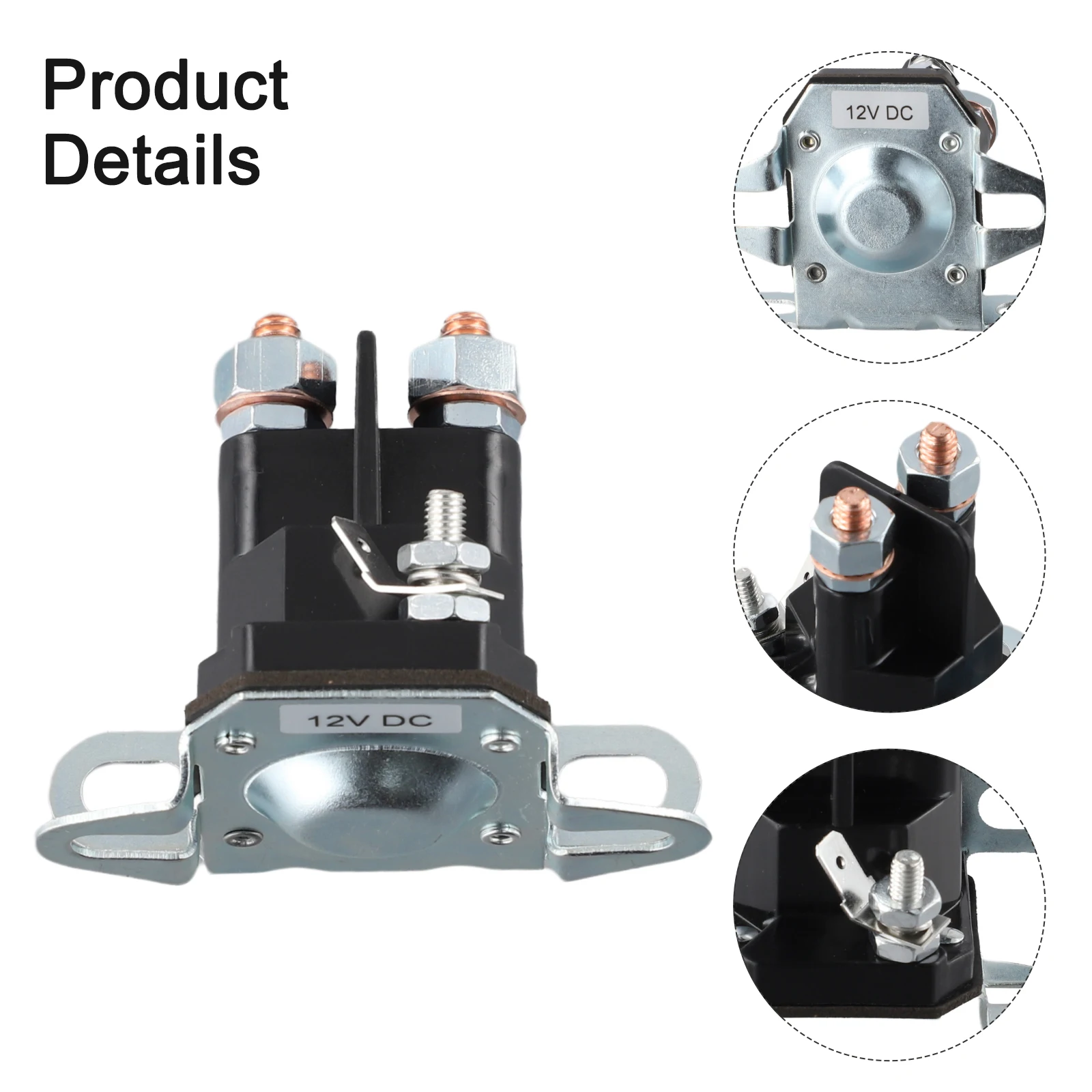 12V 3 Terminals Starter Solenoid 852-1251-210 Home DIY Garden Spare Parts Power Tool Replacement Accessories For Cart & Lawn