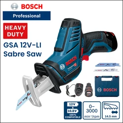 Bosch GSA 12V-LI Cordless Saber Saw Professional Rechargeable Reciprocating Saw Wood Metal Cutting Machine 12V Li-ion Battery