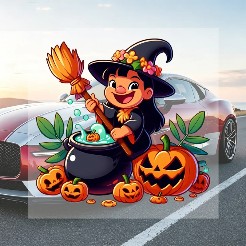 Car Stickers Halloween Spooky Vinyl Decal Waterproof Die Cut for Fuel Tank Gas Cap Motorcycle Side Mirror Auto Decor