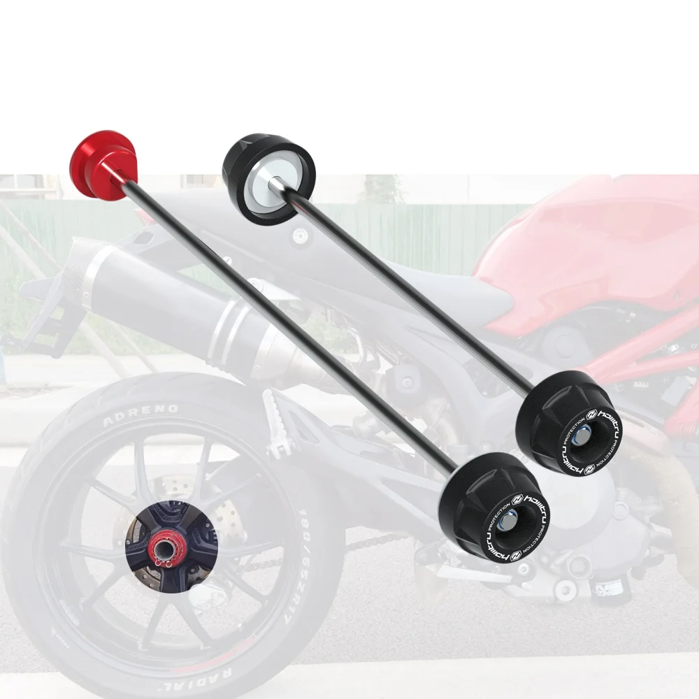 For Ducati Hyperstrada / Hypermotard 796 821 939 950 1100 Motorcycle Front Rear Axle Fork Crash Slider Wheel Protector