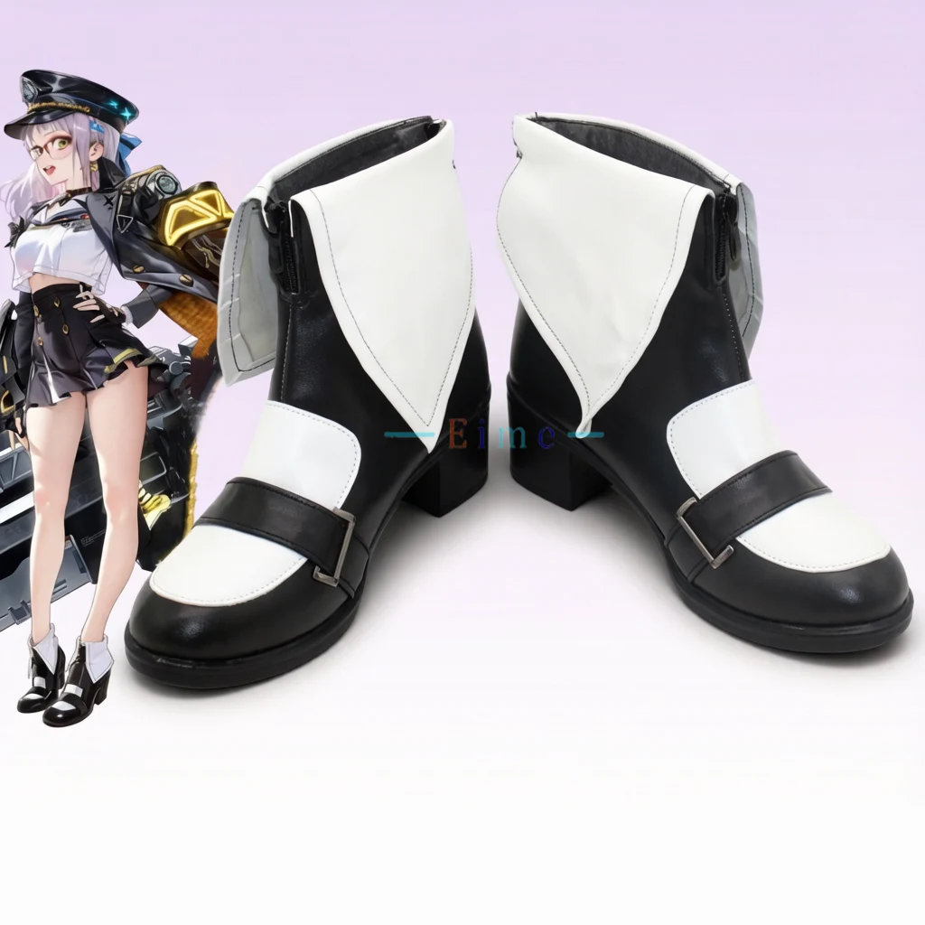 Nikke Nein Vision Eye Cosplay Shoes Game Cosplay Props Big Size Halloween Party Black White Boots Custom Made