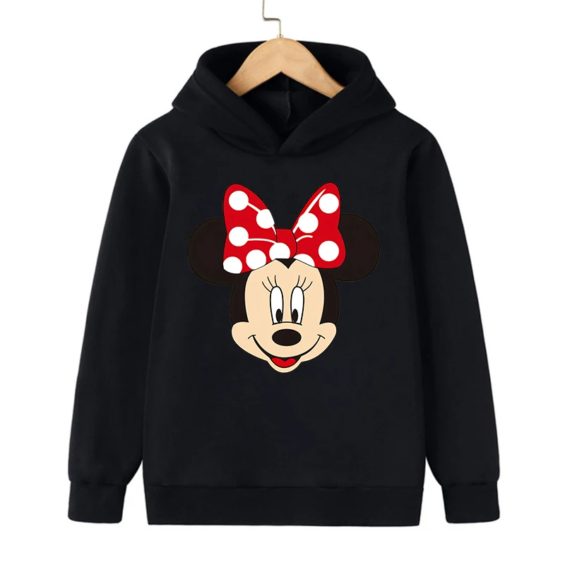 Anime Cartoon Children Cool Y2K 90s Cute Manga Disney Mickey Minnie Mouse Hoodie Clothes Kid Girl Boy Sweatshirt Hoody Baby Top