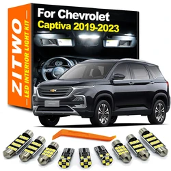 ZITWO 8 szt. Do chevroleta Chevy New Captiva 2019 2020 2021 2022 2023 zestaw do lampka tablicy rejestracyjnej z dekoracyjnym światłem