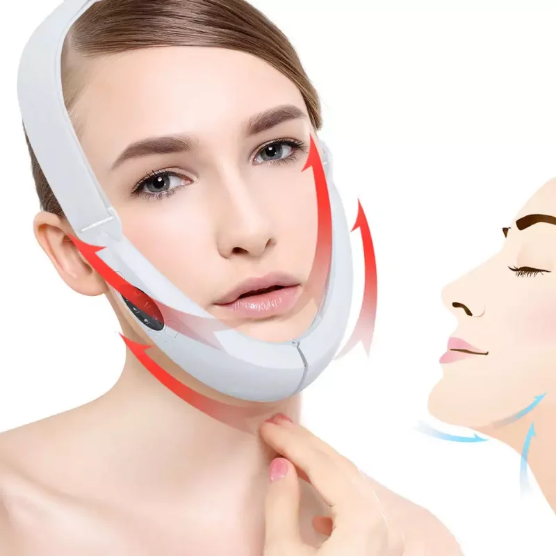 

Face Lifting Massager LED Photon Therapy Facial Slimming Vibration Double Chin V Face Shaped Cheek Lift Belt Machine Device