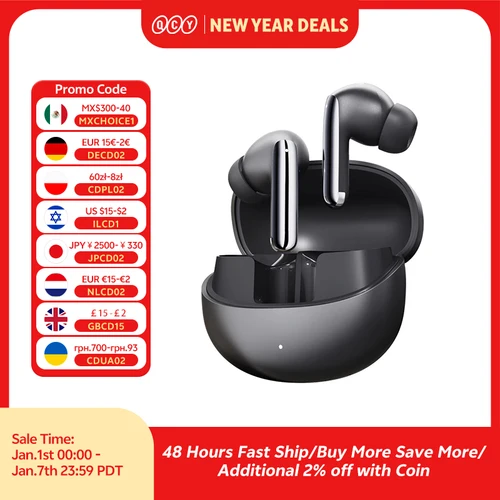 QCY MeloBuds Pro ANC Bluetooth 5,3 auriculares inalámbricos 46dB híbrido ANC alta resolución LDAC auriculares 6 micrófonos 34H detección en la oreja