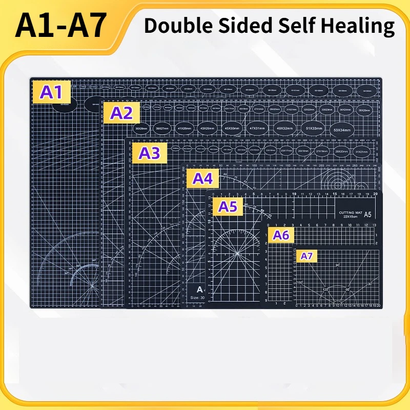 Multifunctional Cutting Mat A1/A2/A3/A4/A5 Double Sided Self Healing DIY Handicraft Art Engraving Board Large Paper Carving Pad