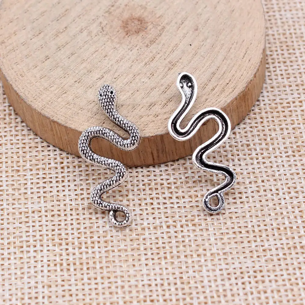 Accesories Snake Charms Jewelry Pendants 31x14mm 20pcs