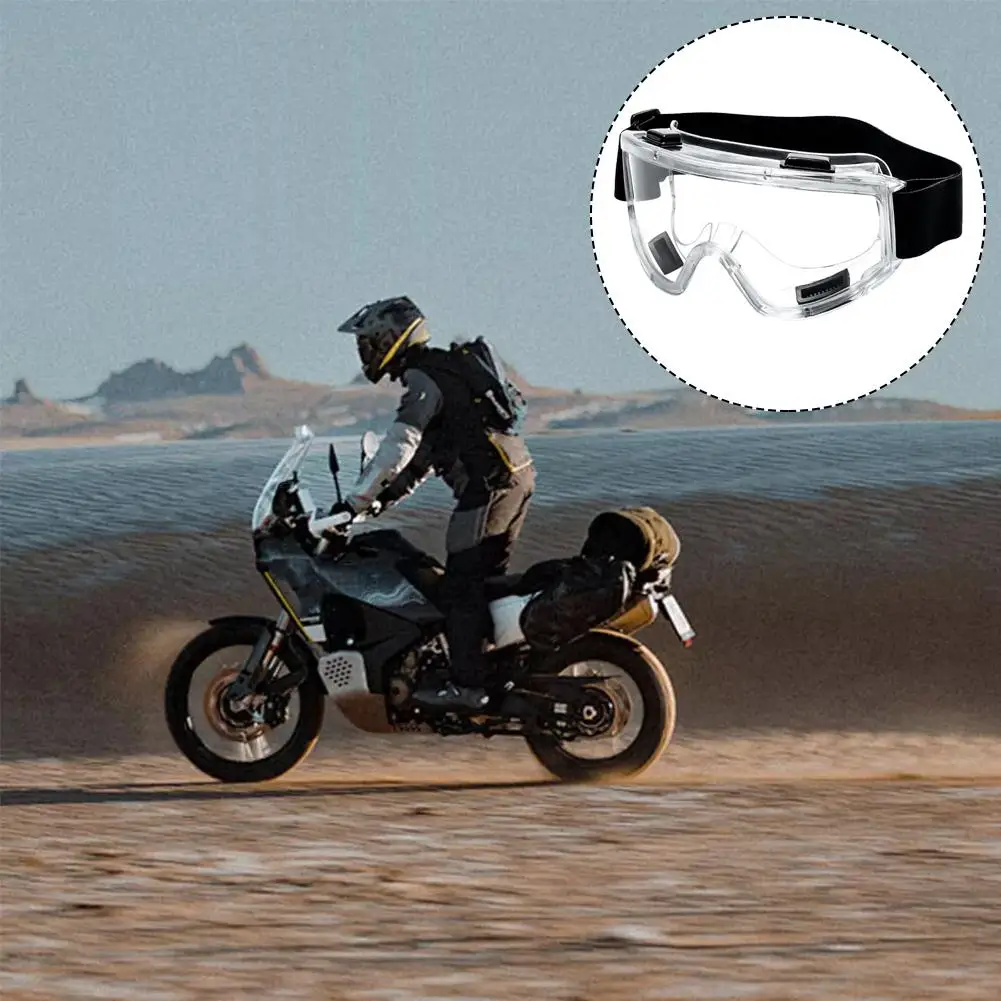 

New Motorcycle Safety Goggle Anti Dust Proof Work Lab Industrial Protection Safety Research Glasses Len Eyewear Eye Clear I2C9