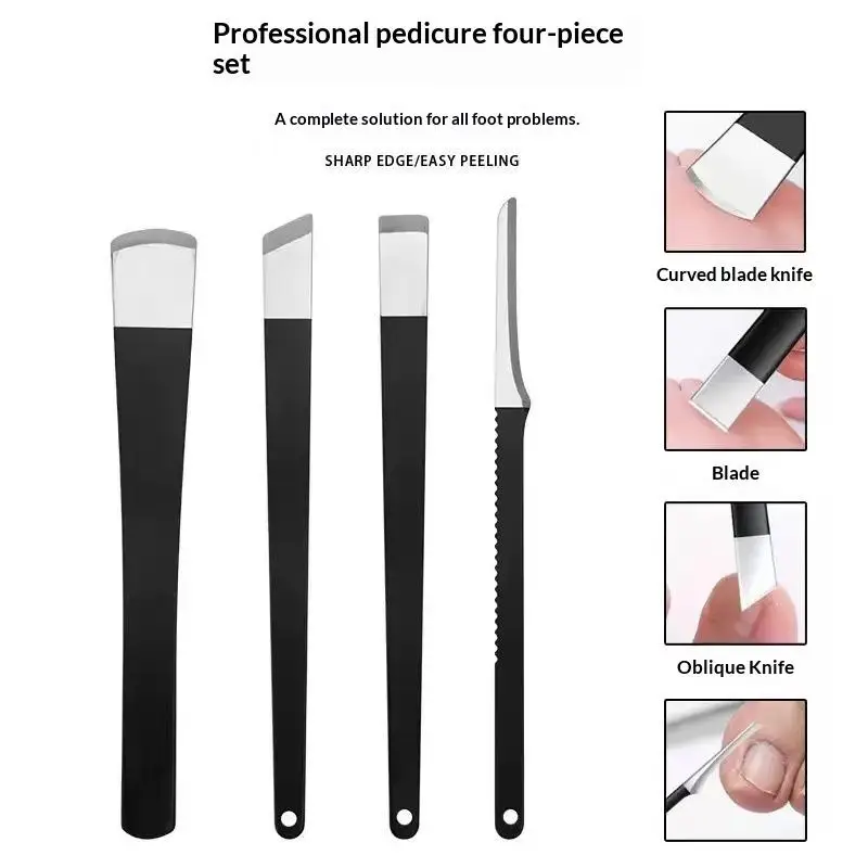 3/4/5/6Pcs Foot Care Pedicure Knife Set Sharp Stainless Steel Blades with Storage Case for Daily Foot Grooming view 2