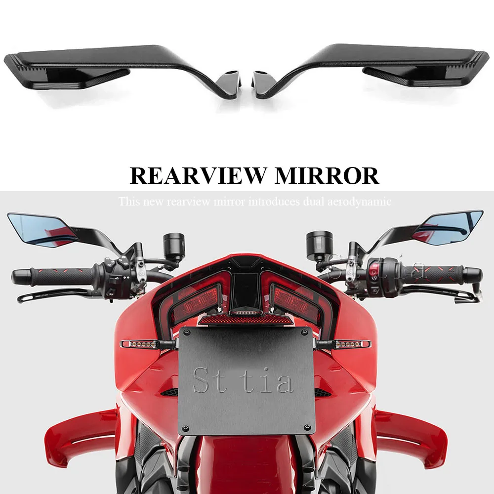 

2025 New Motorcycle Aluminum Rear View Mirrors Blue Anti-glare Mirror For Ducati Streetfighter V4 S V4S 1100 STREETFIGHTER V2