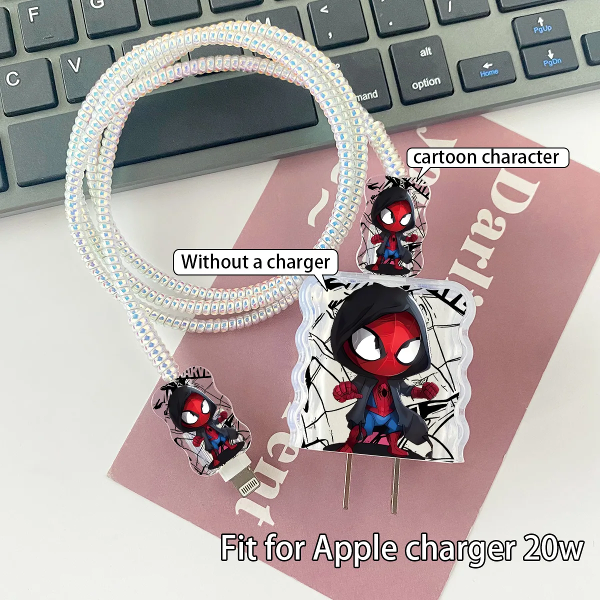 Cartoon Spider Man Charger Protective Case for iPhone 16 15