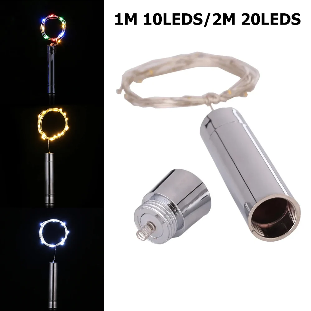 

1M/2M Bottle Cork LED String Lights Decoration Holiday Colorful Battery Bedroom Garland Strings Light Wedding Party Halloween