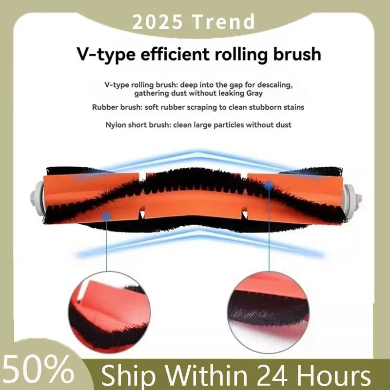 Xiaomi Mijia 1C 1T 진공 청소기 액세서리 교체 부품 용 16PCS 브러시 필터 걸레 천 및 메인 브러시 커버