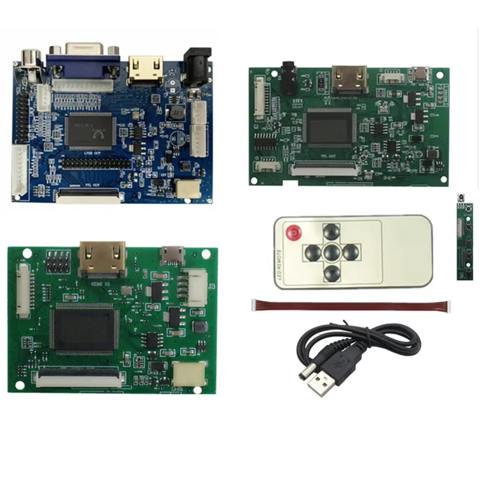 

LCD Drive Control Board HDMI-Compatible VGA AV For 800*480 AT070TN90 92 94 AT065TN14 20000938-00 30 31 Raspberry Pi Driver Board