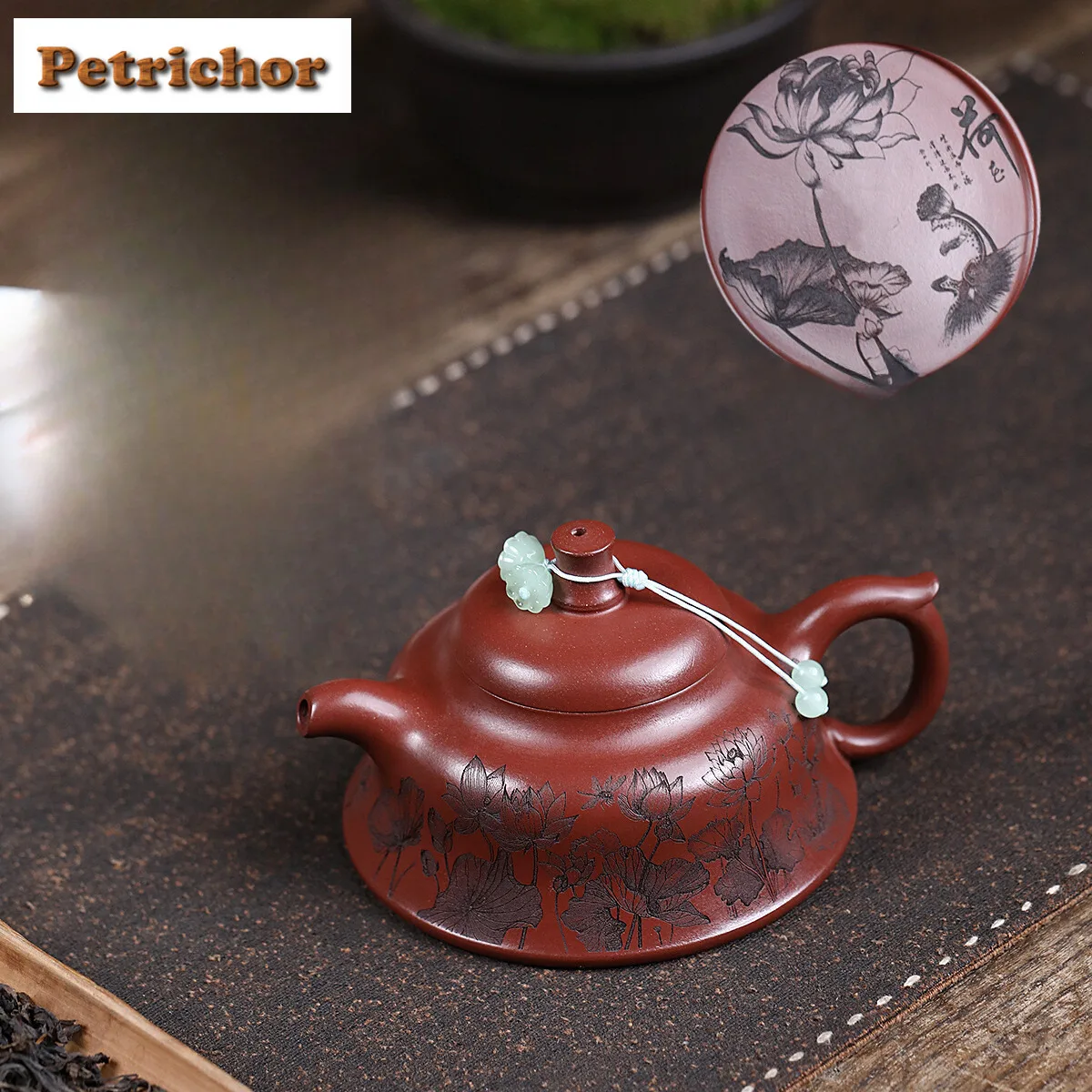 

170ml Luxury Yixing Purple Clay Teapots Handmade Lotus Pot Raw Ore Dragon's Blood Sand Kettle With Strainer Zisha Tea Set Gift