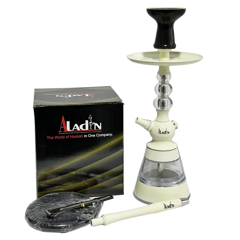 

36CM Portable Acrylic Aladin Shisha With Single Hose Narguile Smoking Accessories Aluminum Hookah Set For Bar or Household