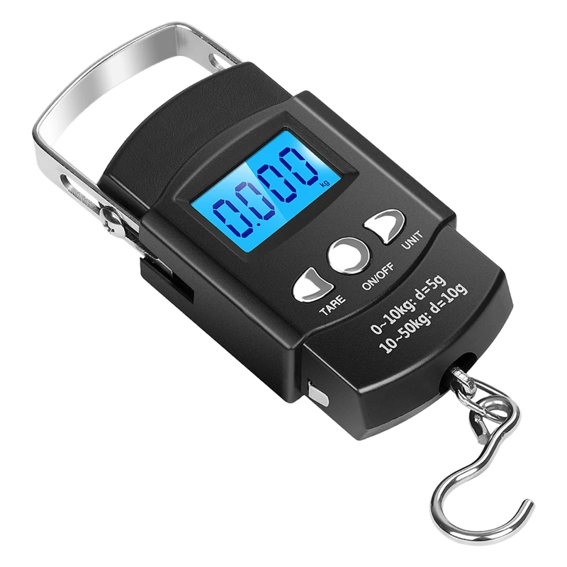 

50Kg X 0.01Kg Electronic Digital Handing Mini Pocket Scale 10G Portable Luggage Travel Fishing Scale Kitchen Hook Balance Weighi