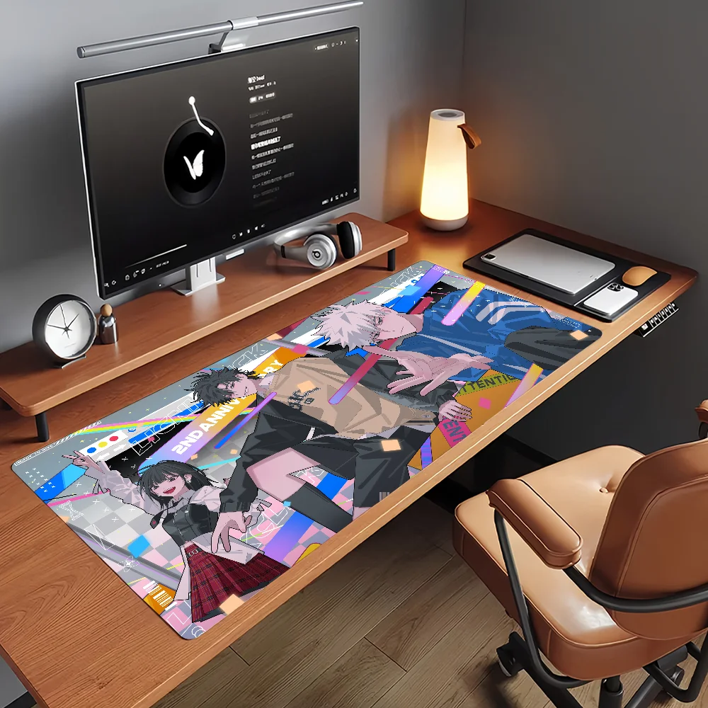 Anime L-Link Click Mouse Pad Non-slip Rubber Gamer Balance Computer Mat Decoracion Deskmat Laptop Office Large