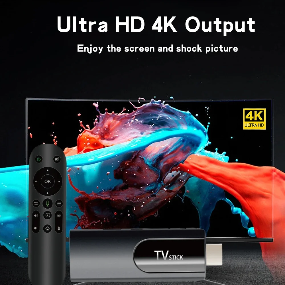 แท่งทีวีเอชดีแอนดรอยด์ขนาด13นิ้วแบบมินิเซ็ต OS 4K WiFi 6 2.4/5.8กรัมสมาร์ททีวีสำหรับ Google YouTube เครื่องเล่นสื่อเครือข่ายสมาร์ตทีวีกล่องทีวีอัจฉริยะ